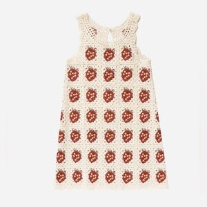 Rylee + Cru Strawberry Crochet Tank Mini Dress size 8-9Y NWT
